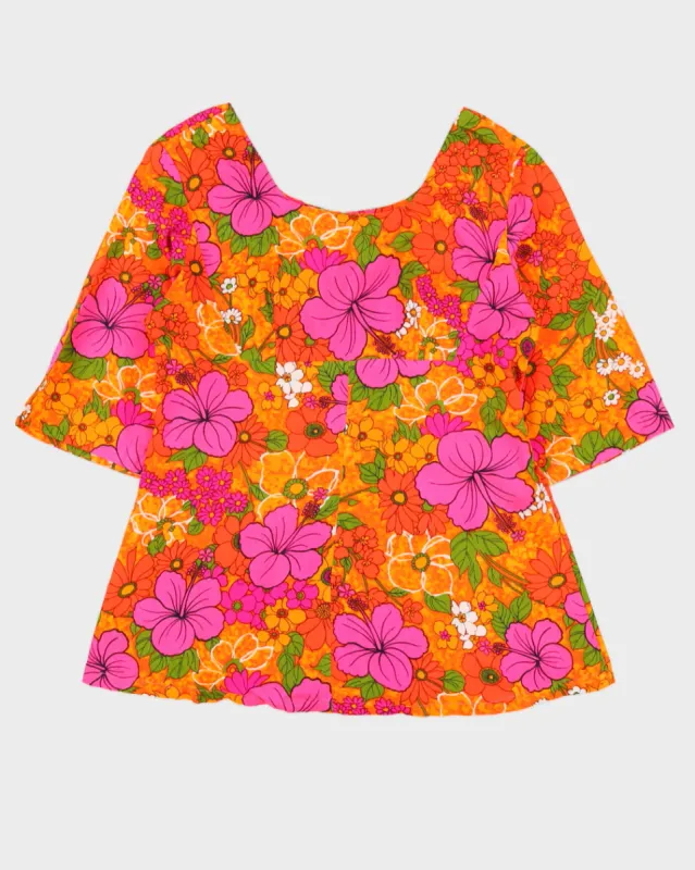 Vintage 1970s Hawaiian Style Top - M sold by Rokit