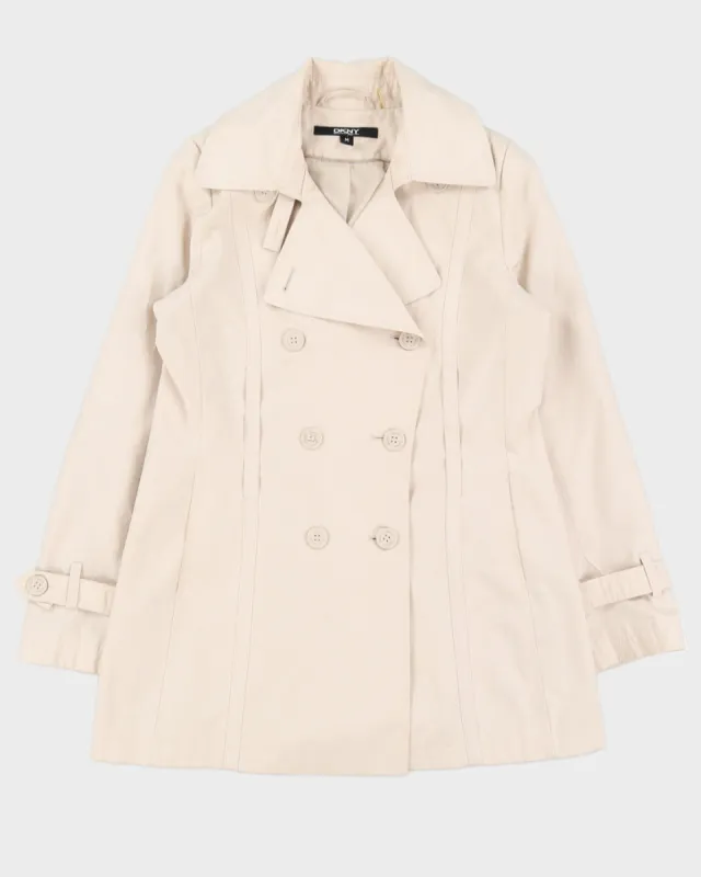 DKNY Beige Short Mac Style Jacket - S sold by Rokit