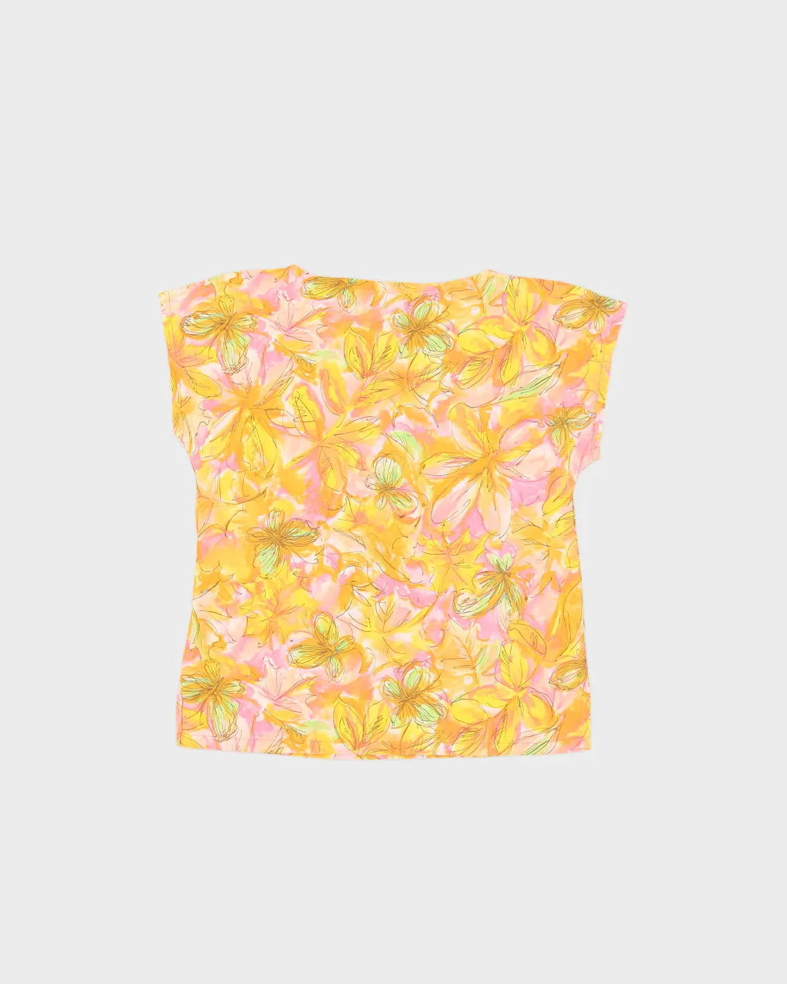 Yellow Patterned Short Sleeve Top - S sold by Rokit product image thumbnail 2