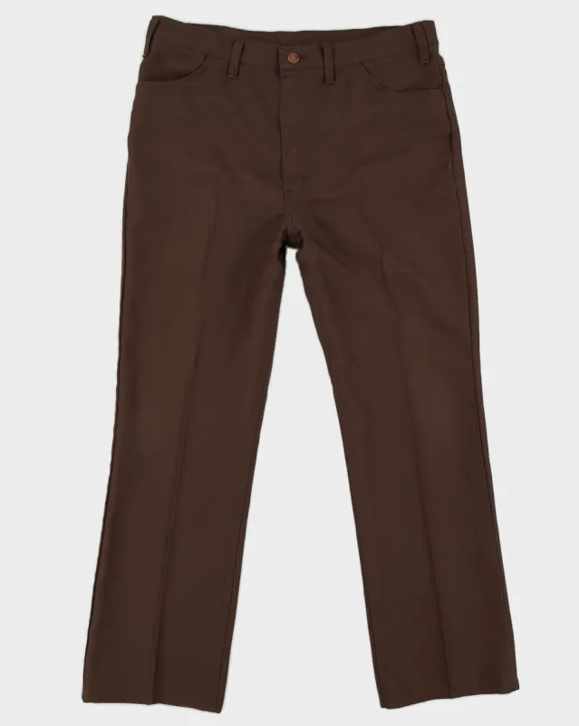 Vintage 70s Brown Wrangler Trousers - W38 L30 sold by Rokit