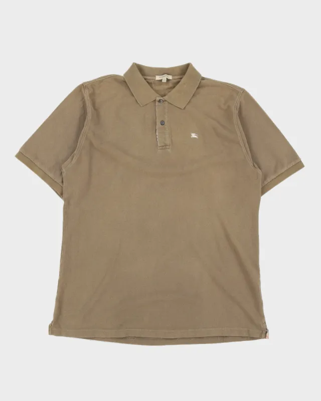 Burberry London Brown Polo Shirt - XL sold by Rokit