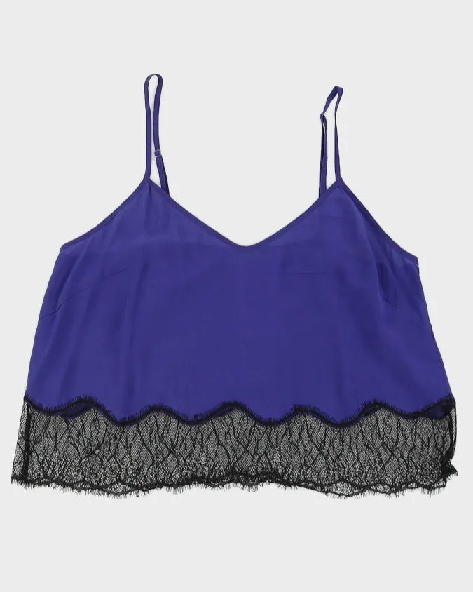 Blue Silk Cami Top - S sold by Rokit