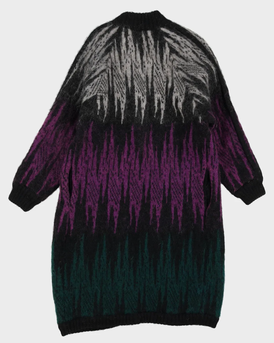 00s Mohair Patterned Long Cardigan - S sold by Rokit product image thumbnail 2