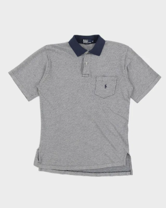 Vintage 90s Polo by Ralph Lauren Houndstooth Polo Shirt - M sold by Rokit