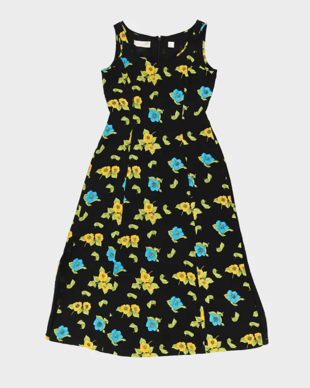 Vintage 90s Dana Buchman Sleeveless Floral Maxi - M sold by Rokit