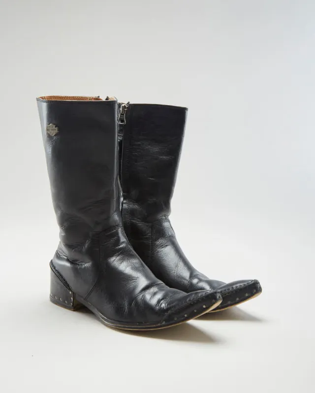 00s Harley Davidson Black Boots - Womens UK4 sold by Rokit