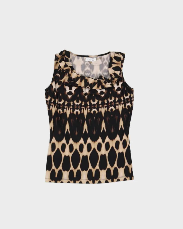 Calvin Klein Patterned Sleeveless Top - S sold by Rokit