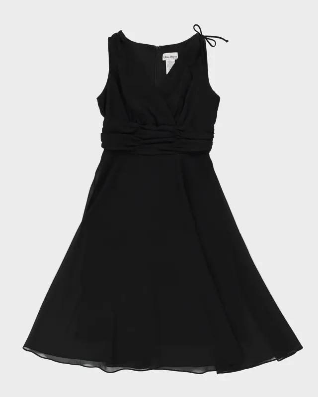 Black Crepe Midi Dress - L sold by Rokit