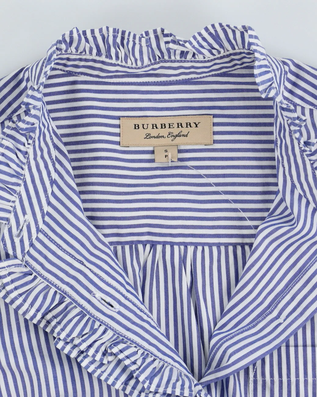 Burberry Blue Striped Shirt Dress - S sold by Rokit product image thumbnail 3