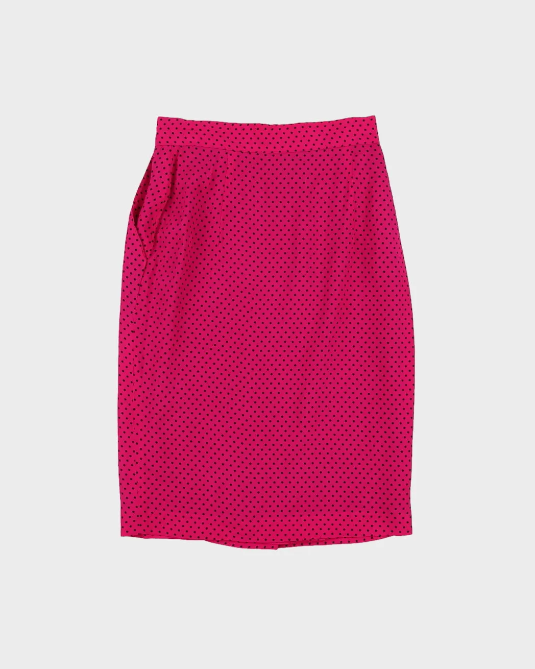 Pink Pleated Patterned Wrap Skirt - S sold by Rokit product image thumbnail 2