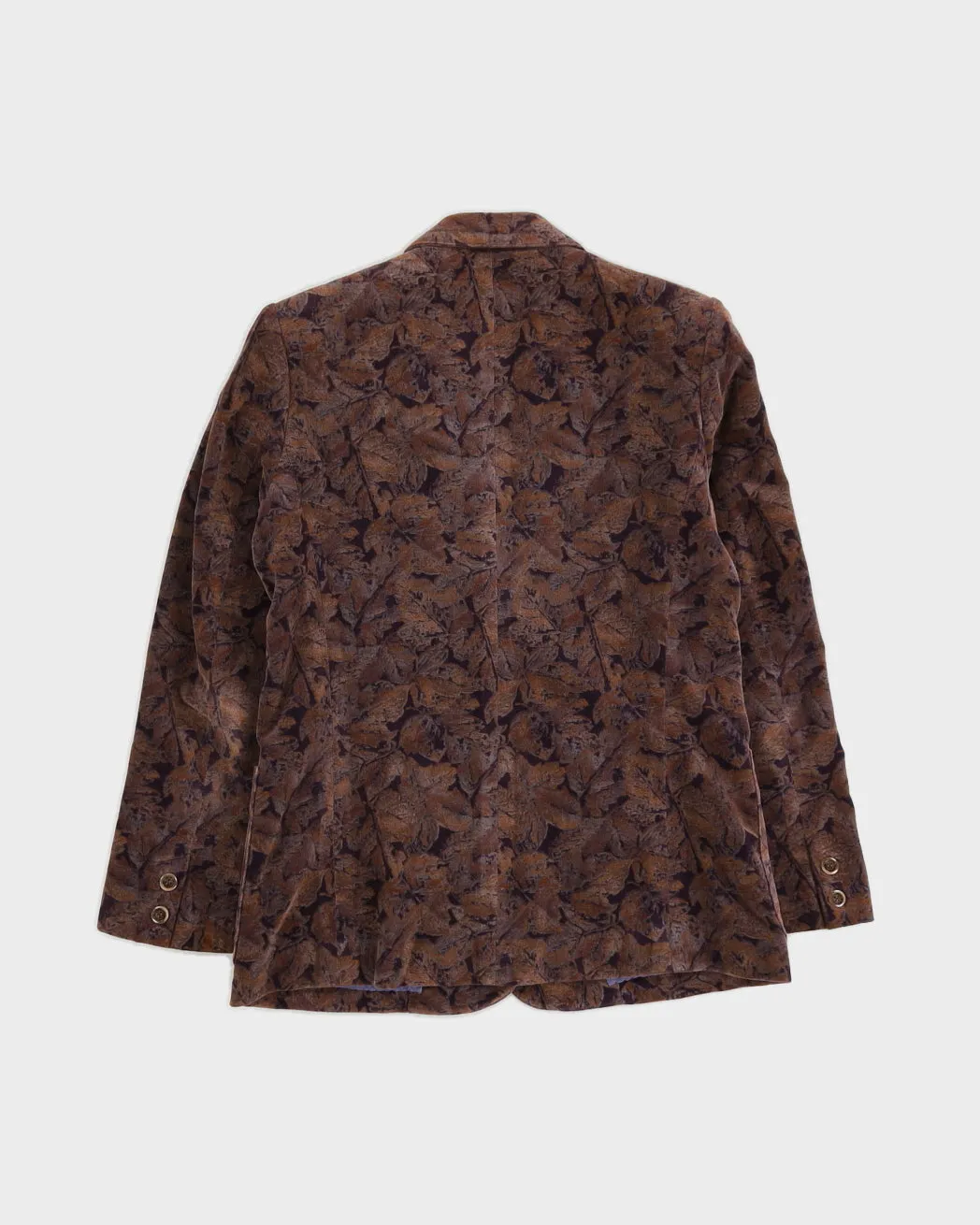 Brown Patterned Velvet Jacket - S sold by Rokit product image thumbnail 2