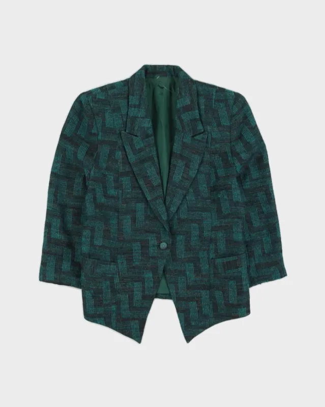 00s Green Blazer Jacket - S sold by Rokit