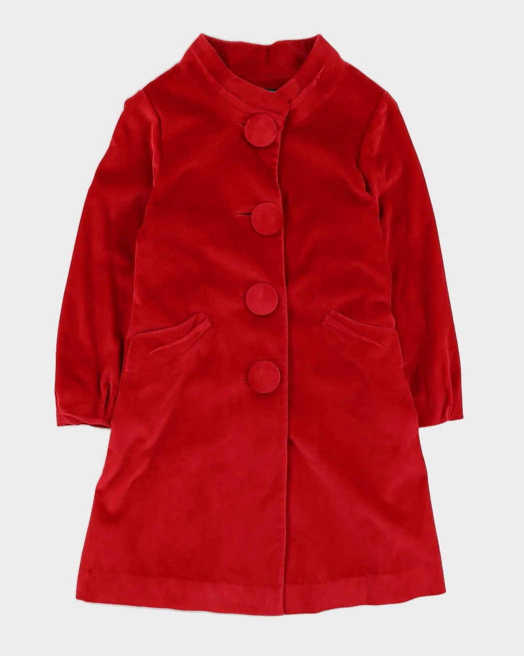 Red Velvet Short Coat - S sold by Rokit