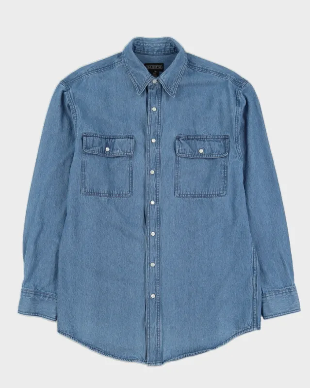 Dakota Blue Denim Long Sleeve Shirt - L sold by Rokit