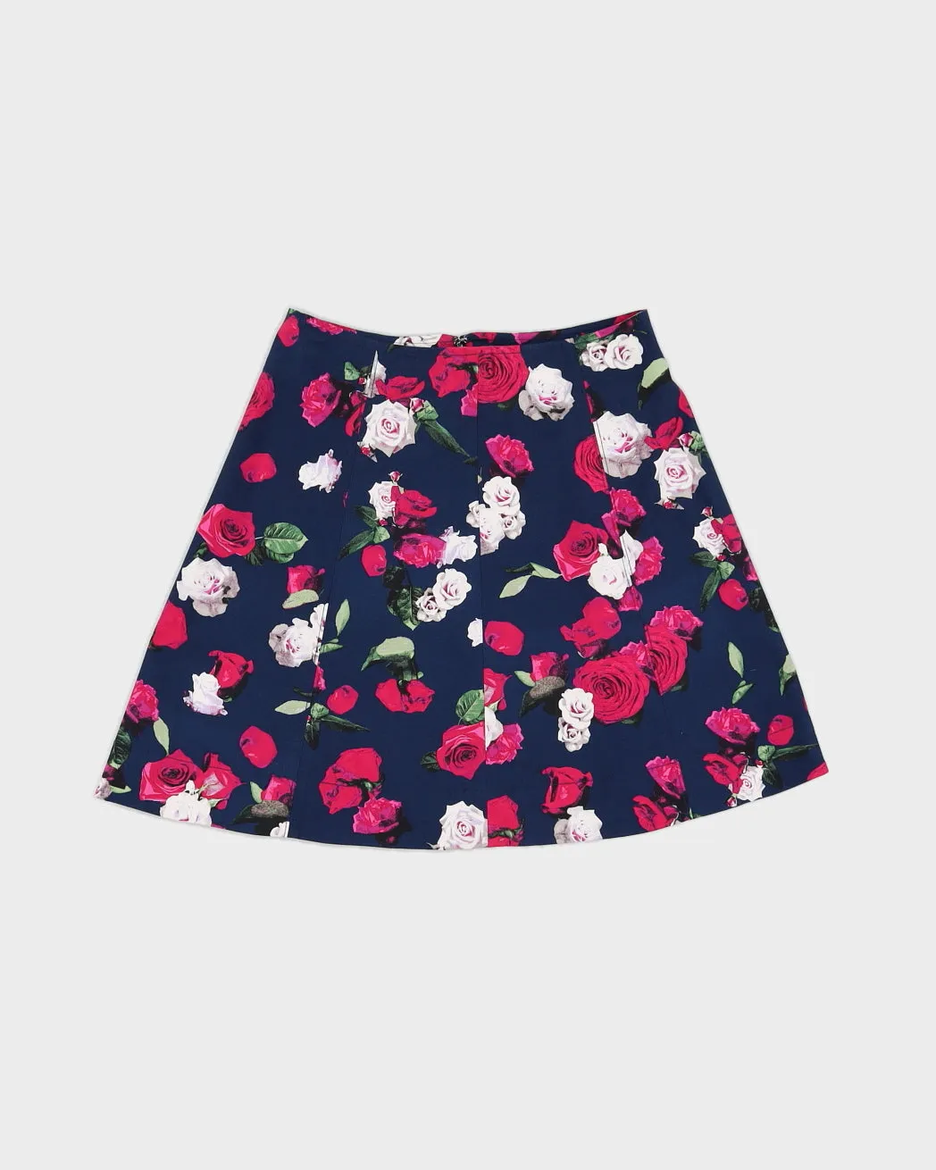 Guess Blue Rose Patterned Skirt - S sold by Rokit