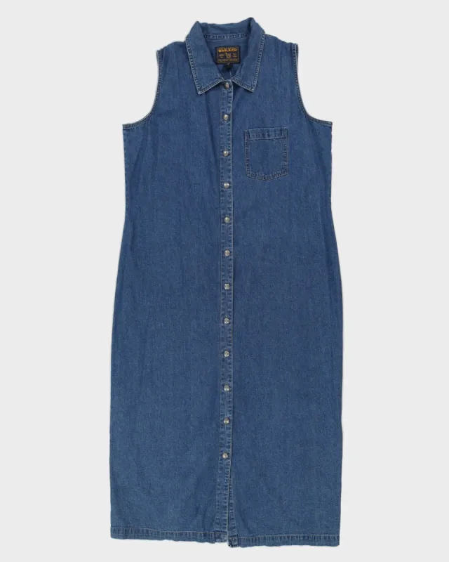 Woolrich Denim Sleeveless Dress - L made by Woolrich