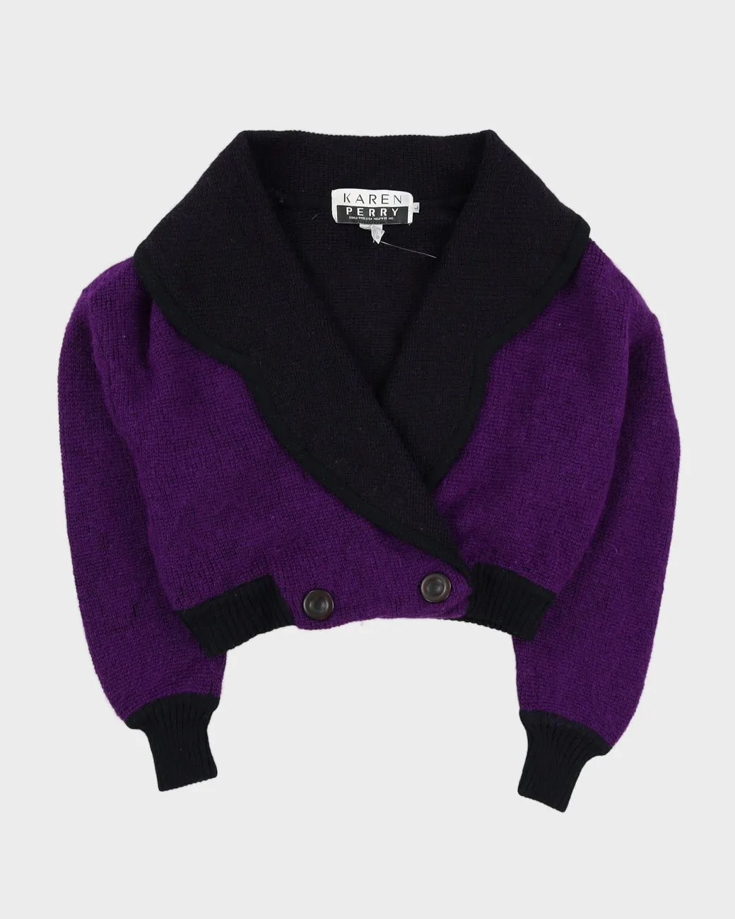 00s Purple Knitted Cardigan - M sold by Rokit