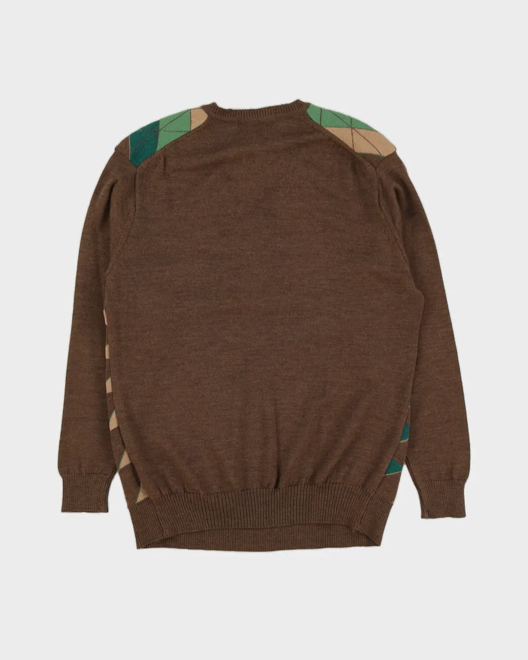 Green And Brown Patterned Knitted Jumper - M sold by Rokit product image thumbnail 2