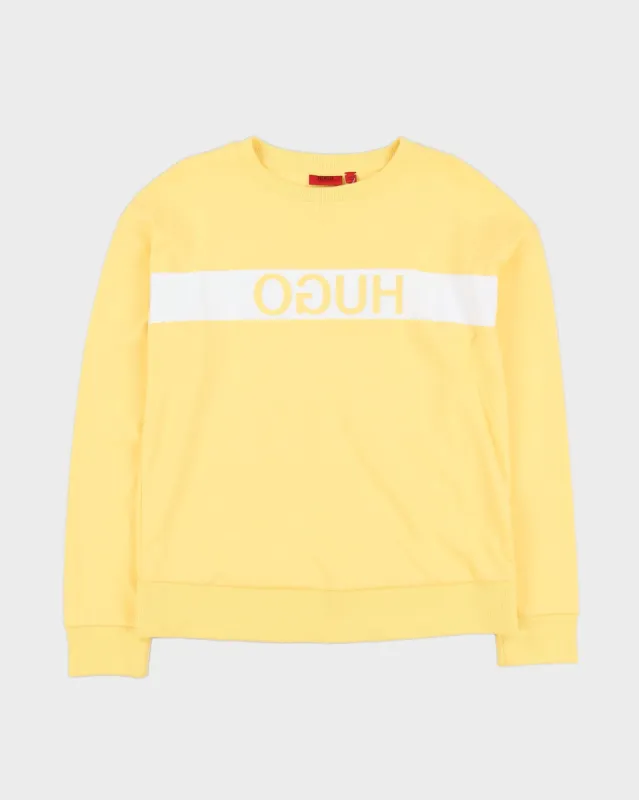 Hugo Boss Reverse Logo Pastel Yellow Sweatshirt - M sold by Rokit