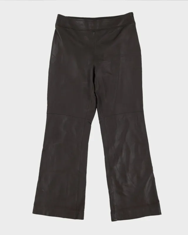 Brown Leather Trousers - W30 L31 sold by Rokit