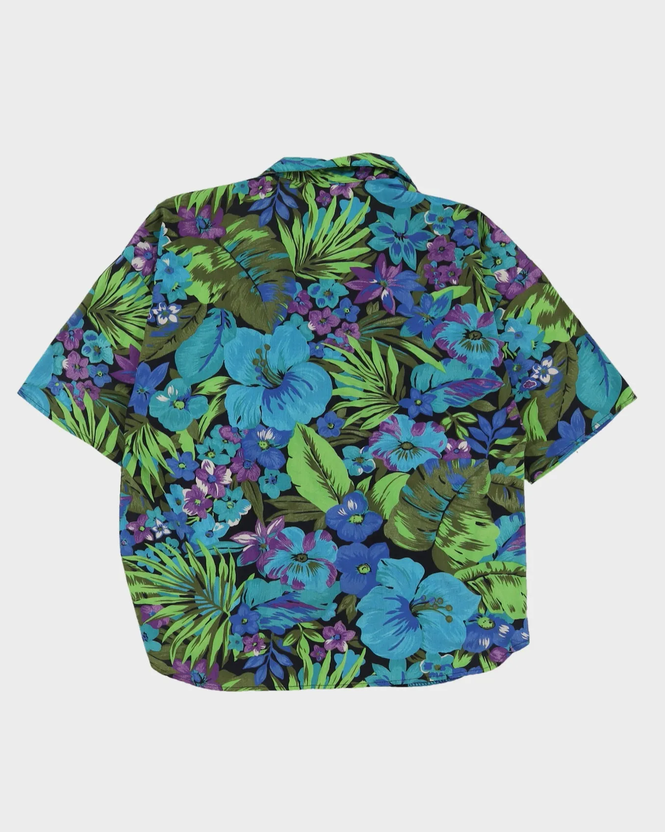 Blue Floral Short Sleeve Blouse - M sold by Rokit product image thumbnail 2