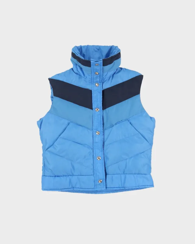 Vintage 70s Pioneer Blue Puffer Jacket - S sold by Rokit