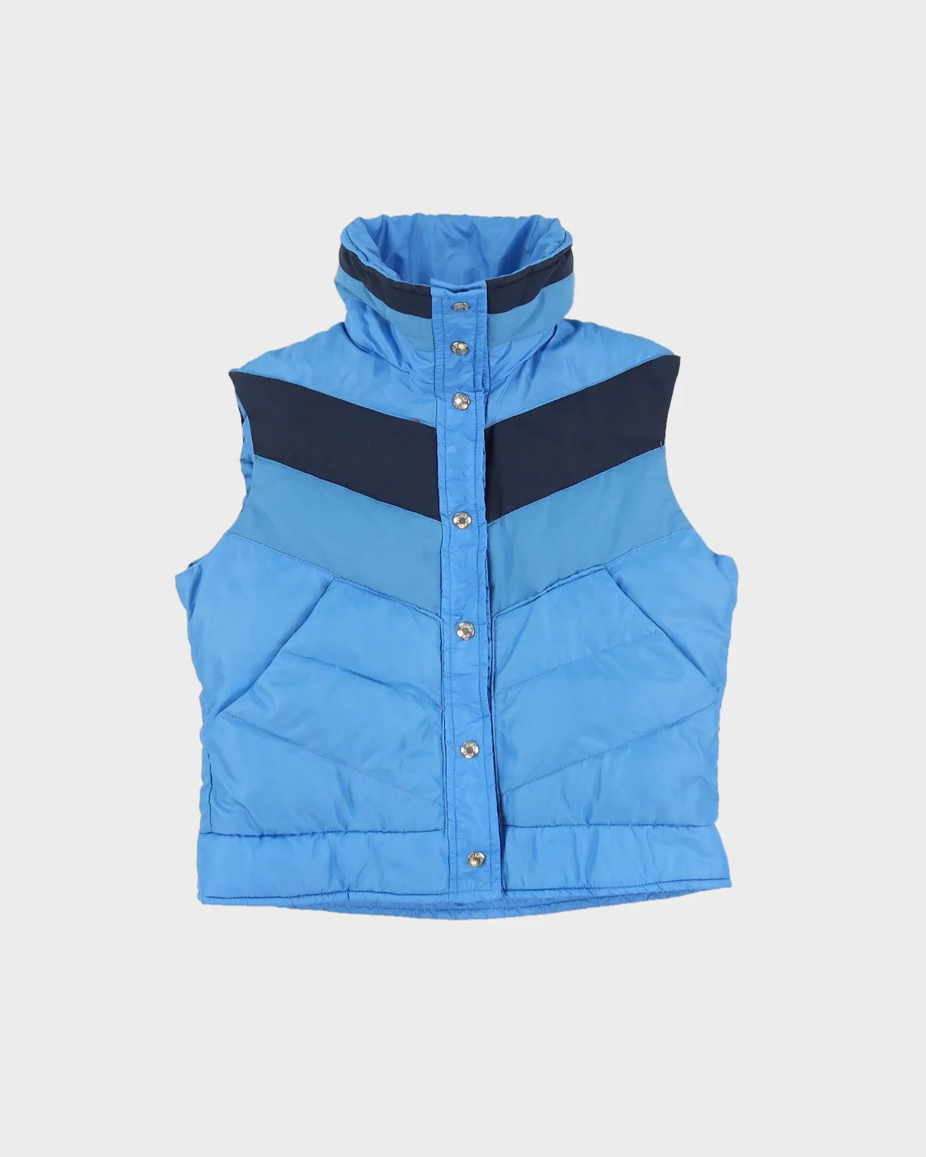 Vintage 70s Pioneer Blue Puffer Jacket - S sold by Rokit