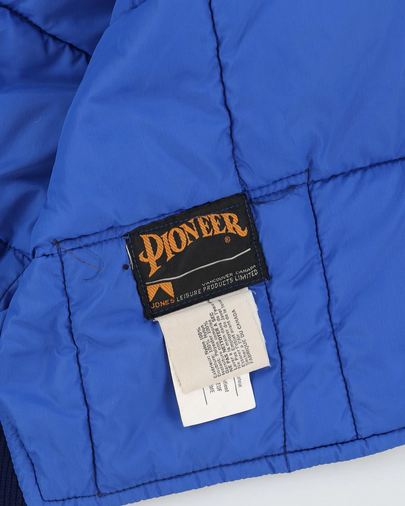 Vintage 80s Pioneer Blue Quilted Gilet - M sold by Rokit product image thumbnail 3