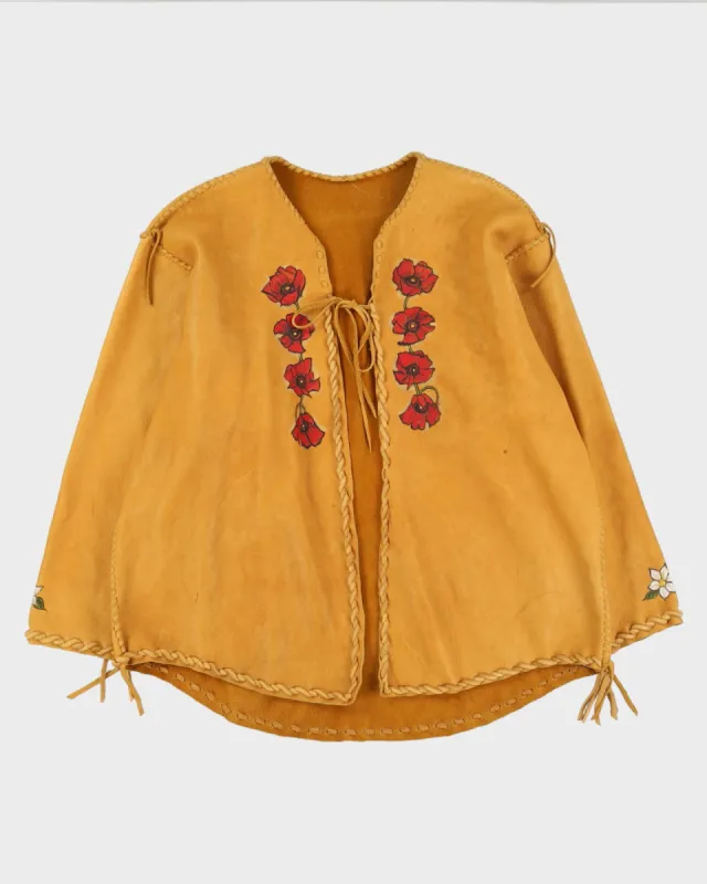 Vintage 1960s Painted Leather Jacket - XXXL sold by Rokit