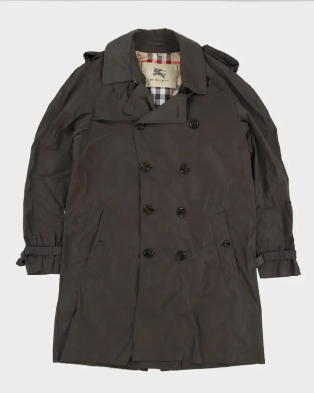 Burberry London Grey Raincoat Mac - M / L made by Burberry