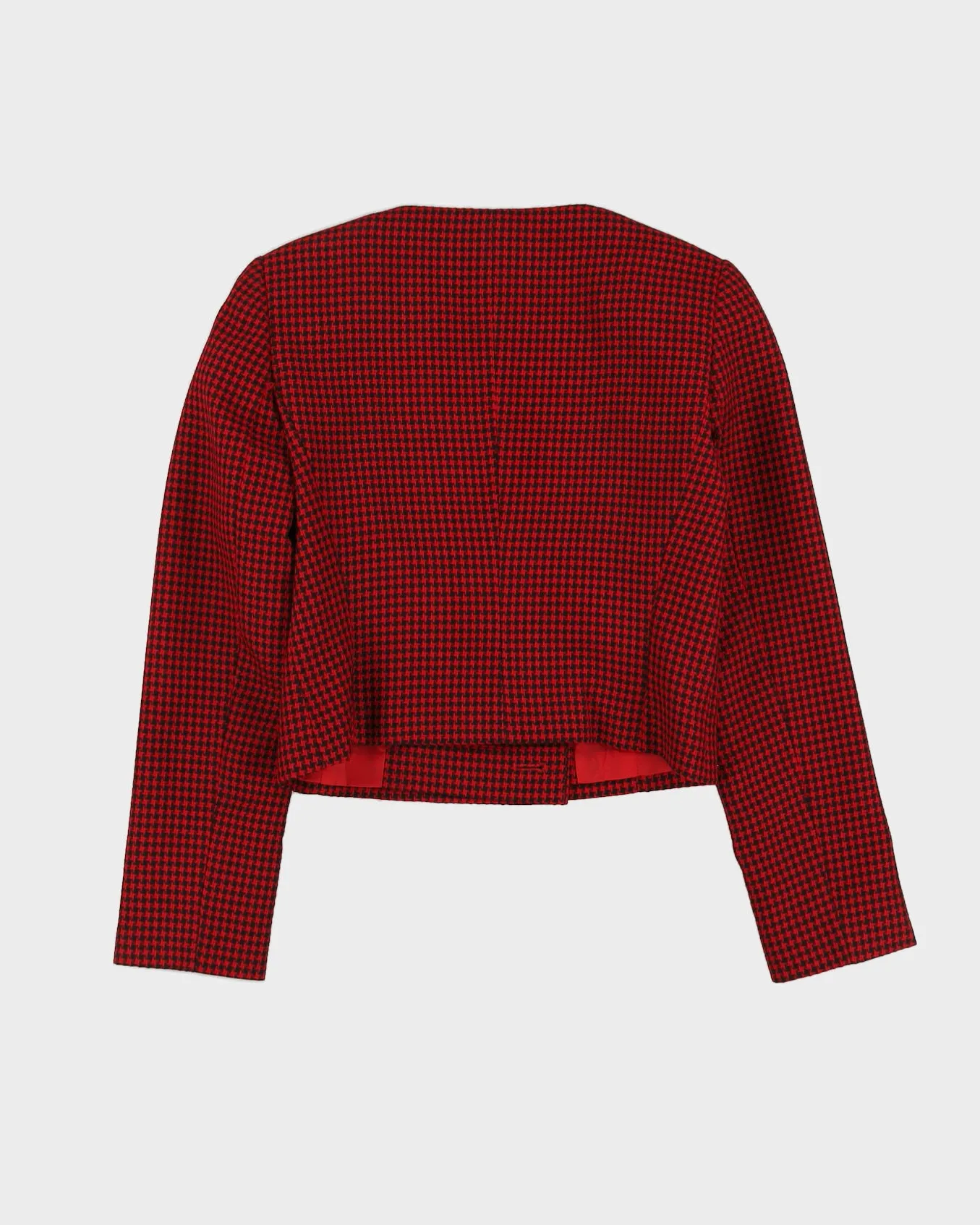 Red And Black Houndstooth 2 Piece Suit - S sold by Rokit product image thumbnail 3