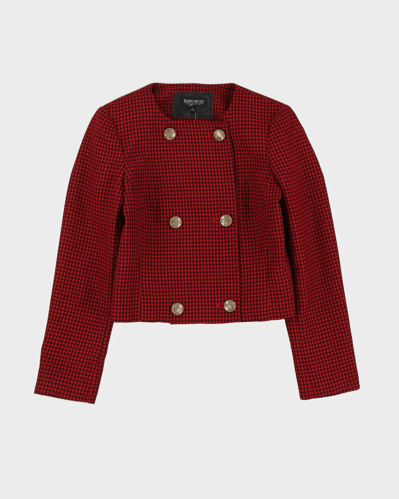 Red And Black Houndstooth 2 Piece Suit - S sold by Rokit product image thumbnail 2
