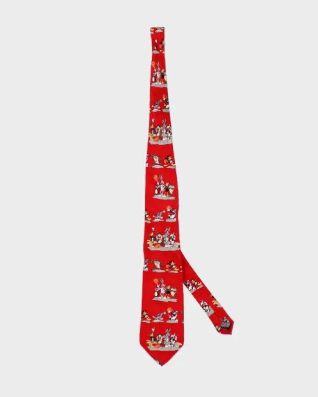 Vintage 90s Space Jam Silk Tie sold by Rokit