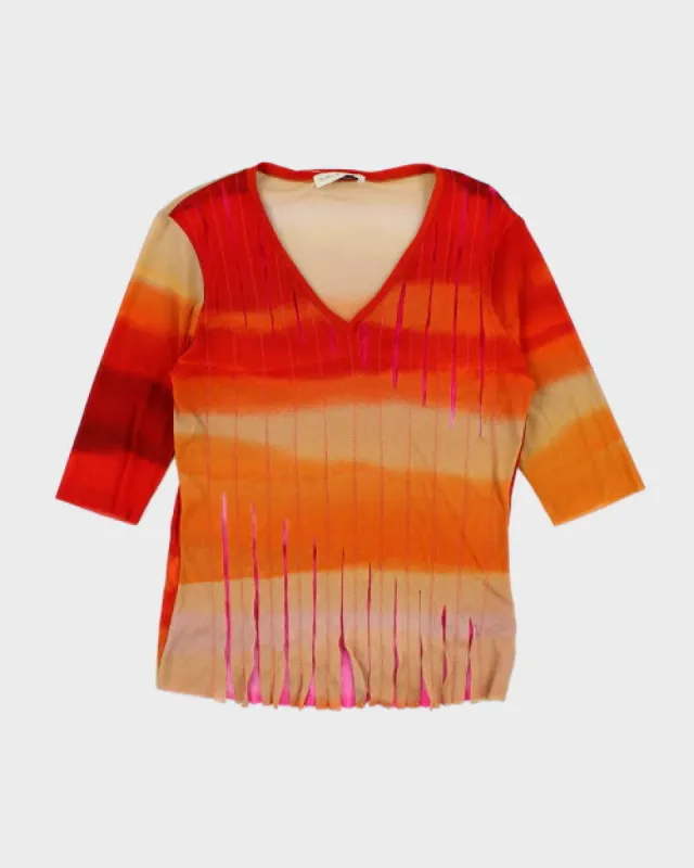 Y2k 00s Aldo Martin's Ombre Slash Top - M sold by Rokit