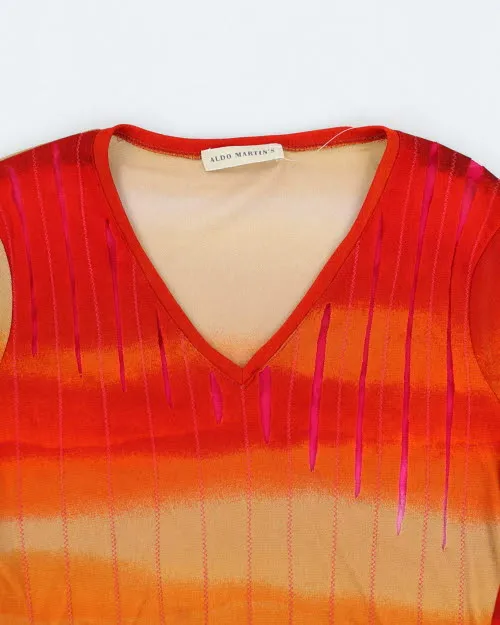 Y2k 00s Aldo Martin's Ombre Slash Top - M sold by Rokit product image thumbnail 3