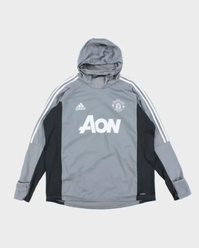 Manchester United Fleece Lined Lightweight Hooded Pullover - XL sold by Rokit