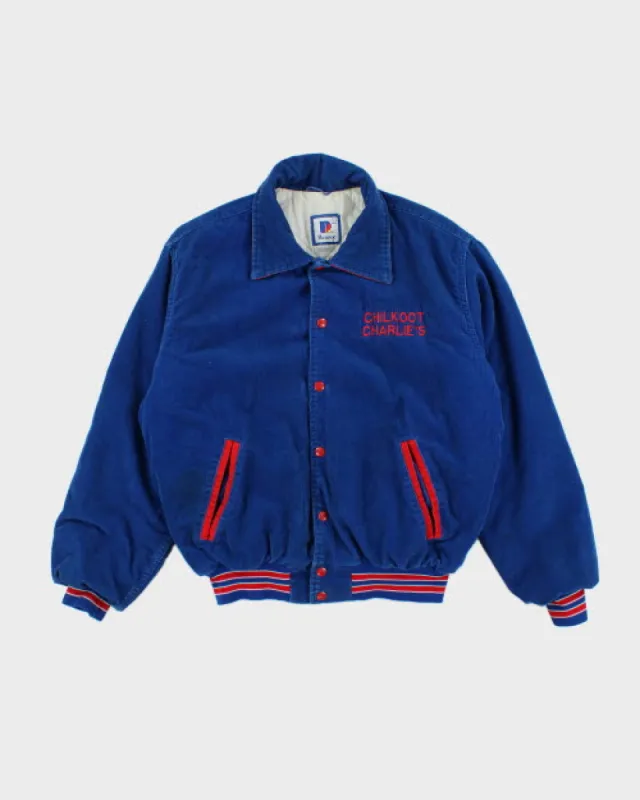 Vintage 90's Corduroy Embroidered Varsity Jacket - M sold by Rokit