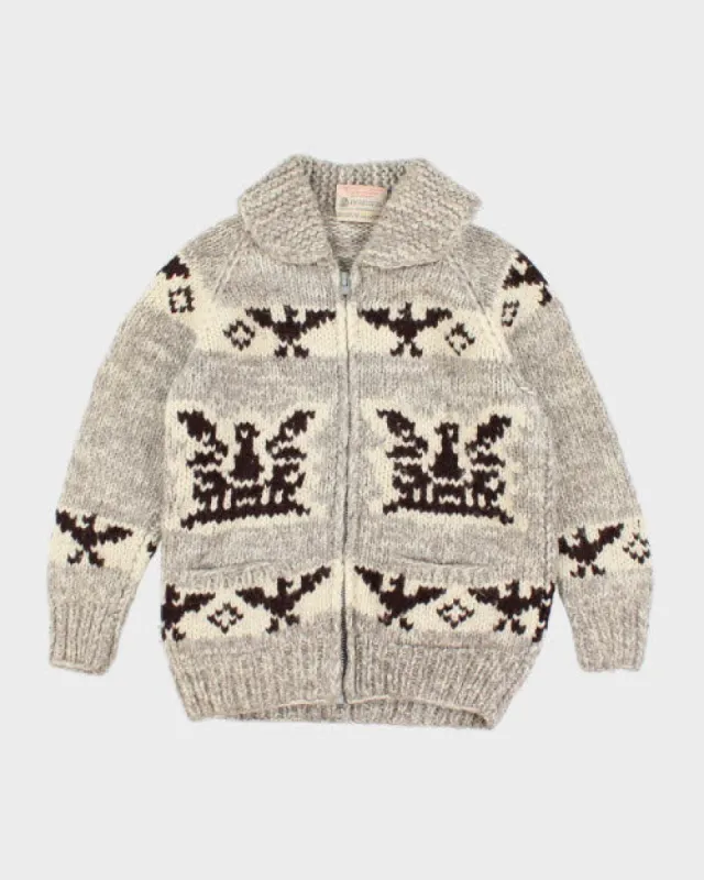 Vintage 70's Heavyweight Cowichan Zip Up Cardigan - M sold by Rokit