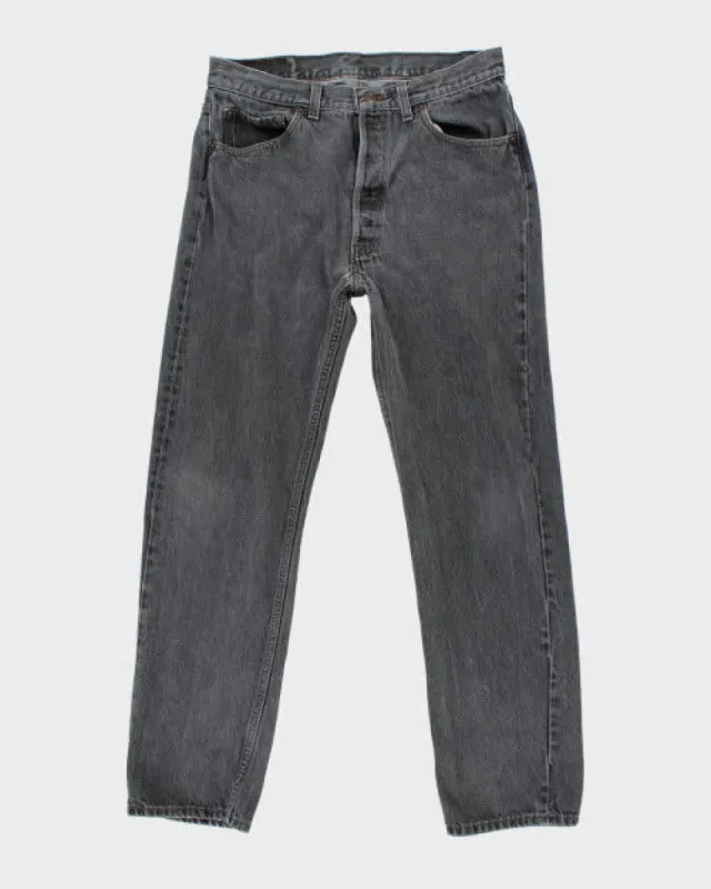 Vintage Levi's 501 Grey Stone Wash Denim Jeans - W32 L28 made by Levi's
