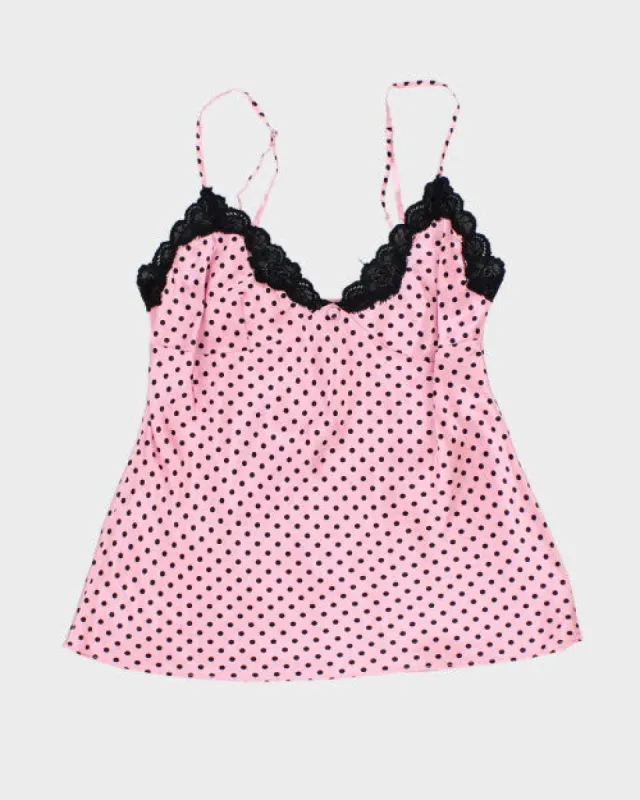 Y2k 00s Jacob Polka Dot Cami - M sold by Rokit