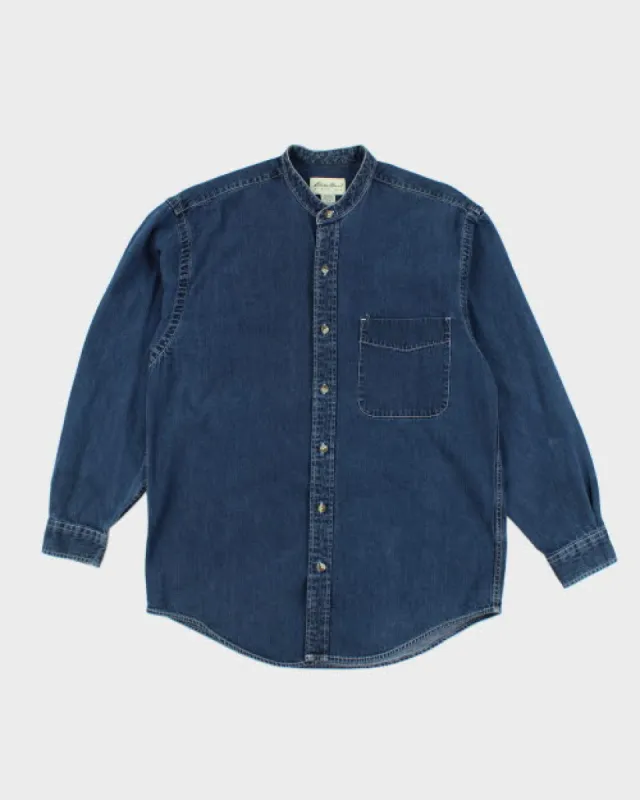 Vintage 90's Eddie Bauer Short Collar Long-sleeve Denim Shirt - S sold by Rokit