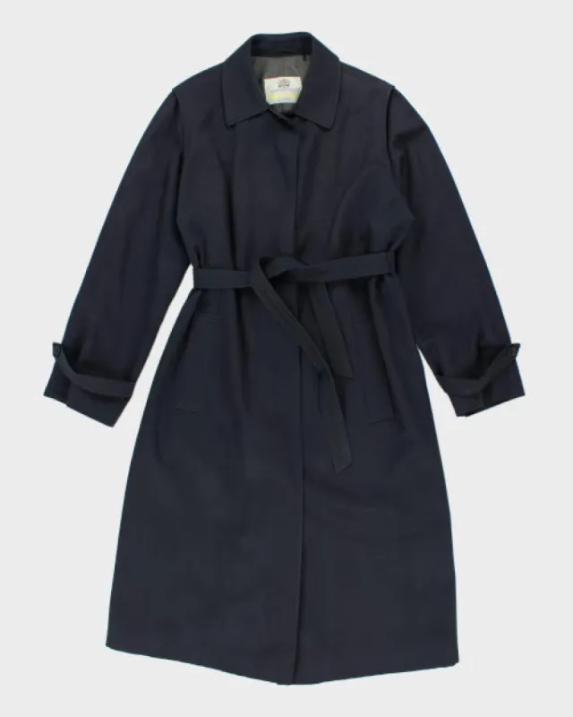 Vintage Aquascutum Navy Mac - L sold by Rokit