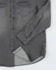 Vintage Calvin Klein Grey Wash Long-sleeve Denim Shirt - XL sold by Rokit