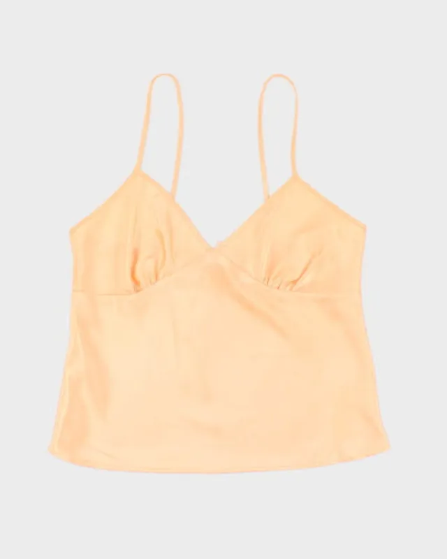 Y2k 00s LA Senza Orange Cami - M sold by Rokit