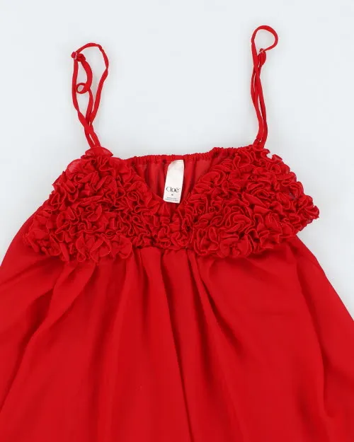 Y2k 00s Chloe Frilly Cami - M sold by Rokit product image thumbnail 3