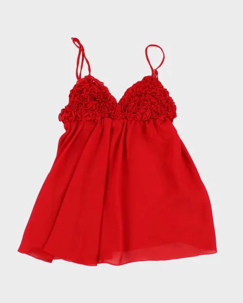 Y2k 00s Chloe Frilly Cami - M sold by Rokit