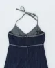 Y2k 00s Denim Halter Dress - S sold by Rokit