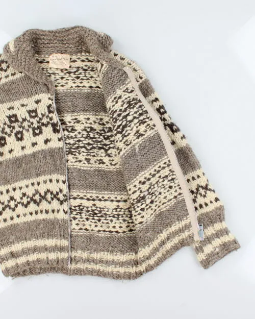 Vintage 80's Heavyweight Cowichan Zip Up Cardigan - L sold by Rokit product image thumbnail 5