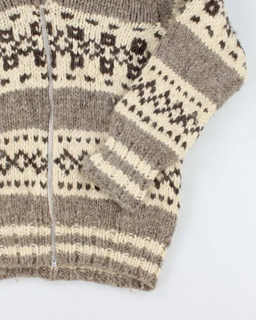 Vintage 80's Heavyweight Cowichan Zip Up Cardigan - L sold by Rokit product image thumbnail 4