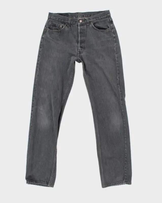 Vintage Levi's 501 Grey Stone Wash Denim Jeans - W30 L31 sold by Rokit